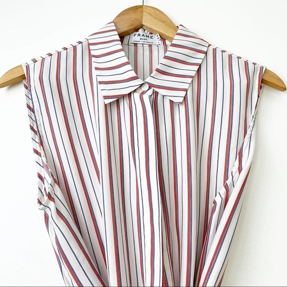 FRAME Women’s Le Scarf Silk Sleeveless Blouse L - Picture 5 of 10